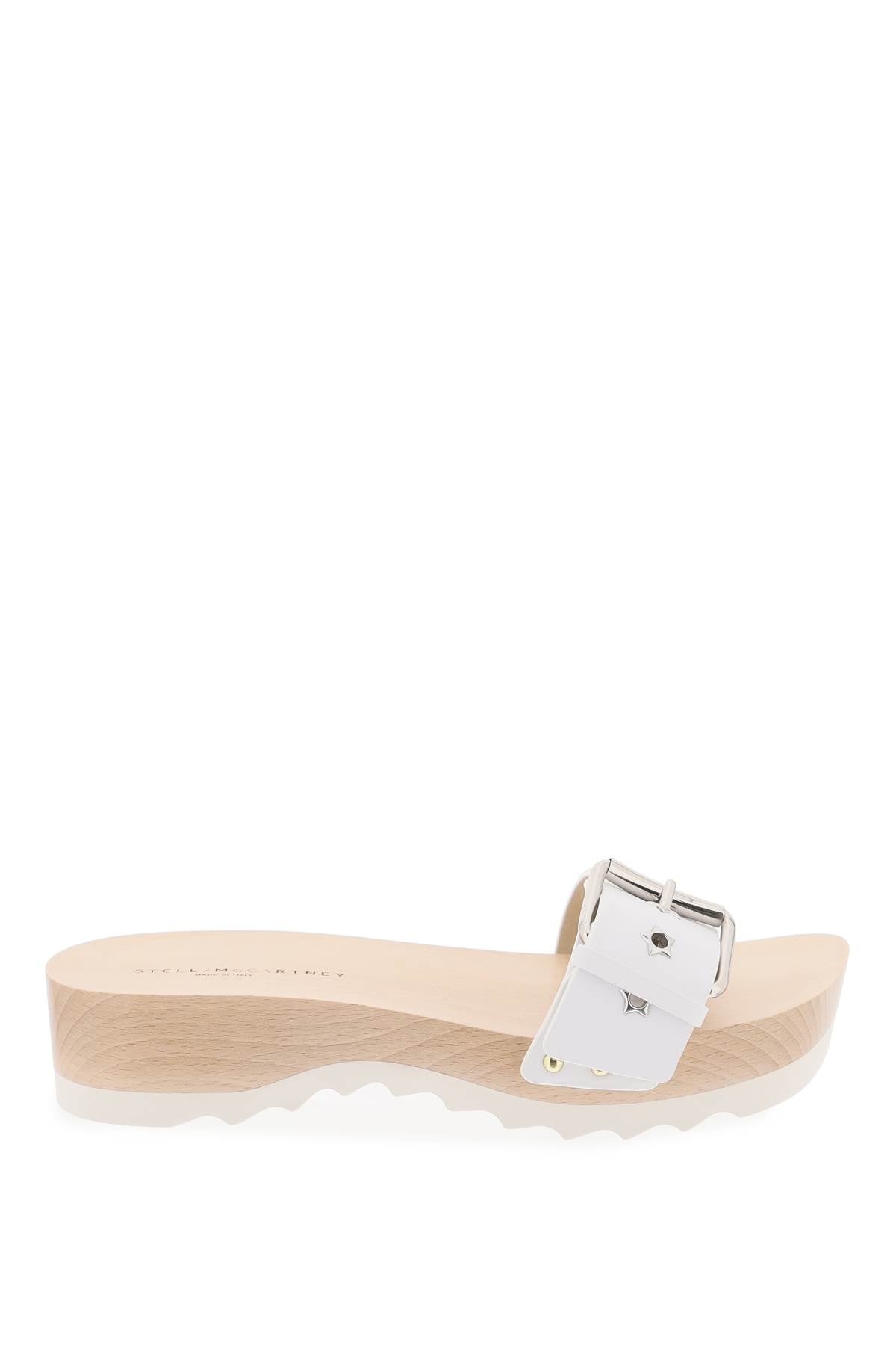 STELLA MCCARTNEY Stylish Leather Clogs with Buckle and Star Accents