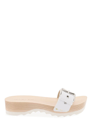 STELLA MCCARTNEY Stylish Leather Clogs with Buckle and Star Accents