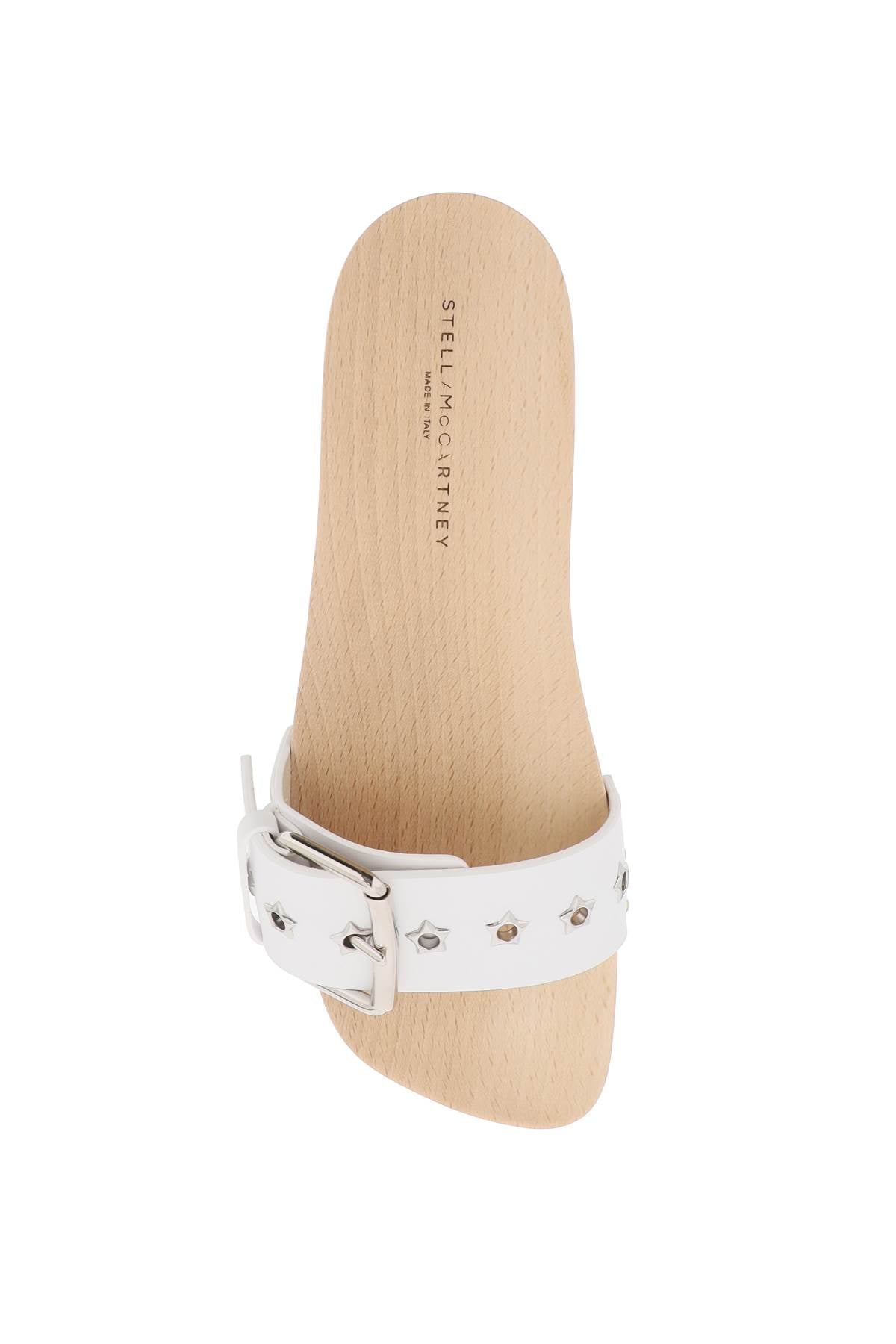 STELLA MCCARTNEY Stylish Leather Clogs with Buckle and Star Accents