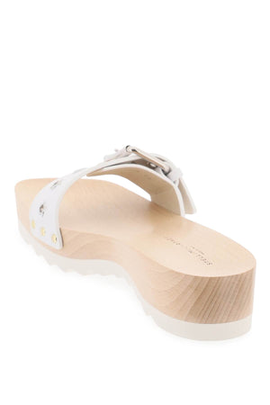 STELLA MCCARTNEY Stylish Leather Clogs with Buckle and Star Accents