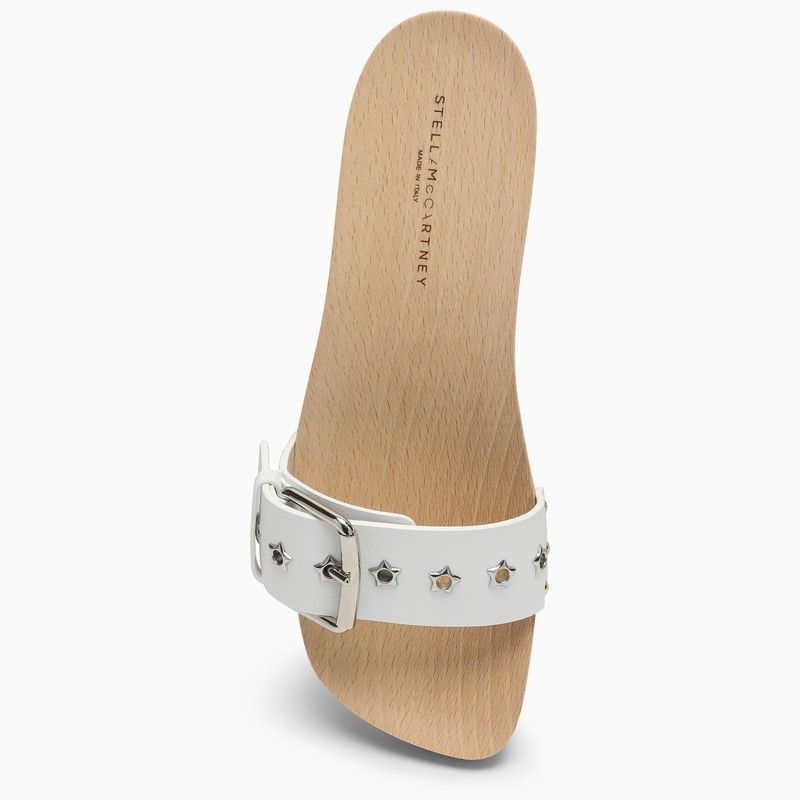 STELLA MCCARTNEY Stylish Leather Clogs with Buckle and Star Accents