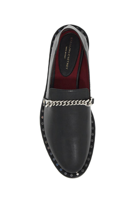 STELLA MCCARTNEY Chic Diamond Chain Loafers with Foldable Heel