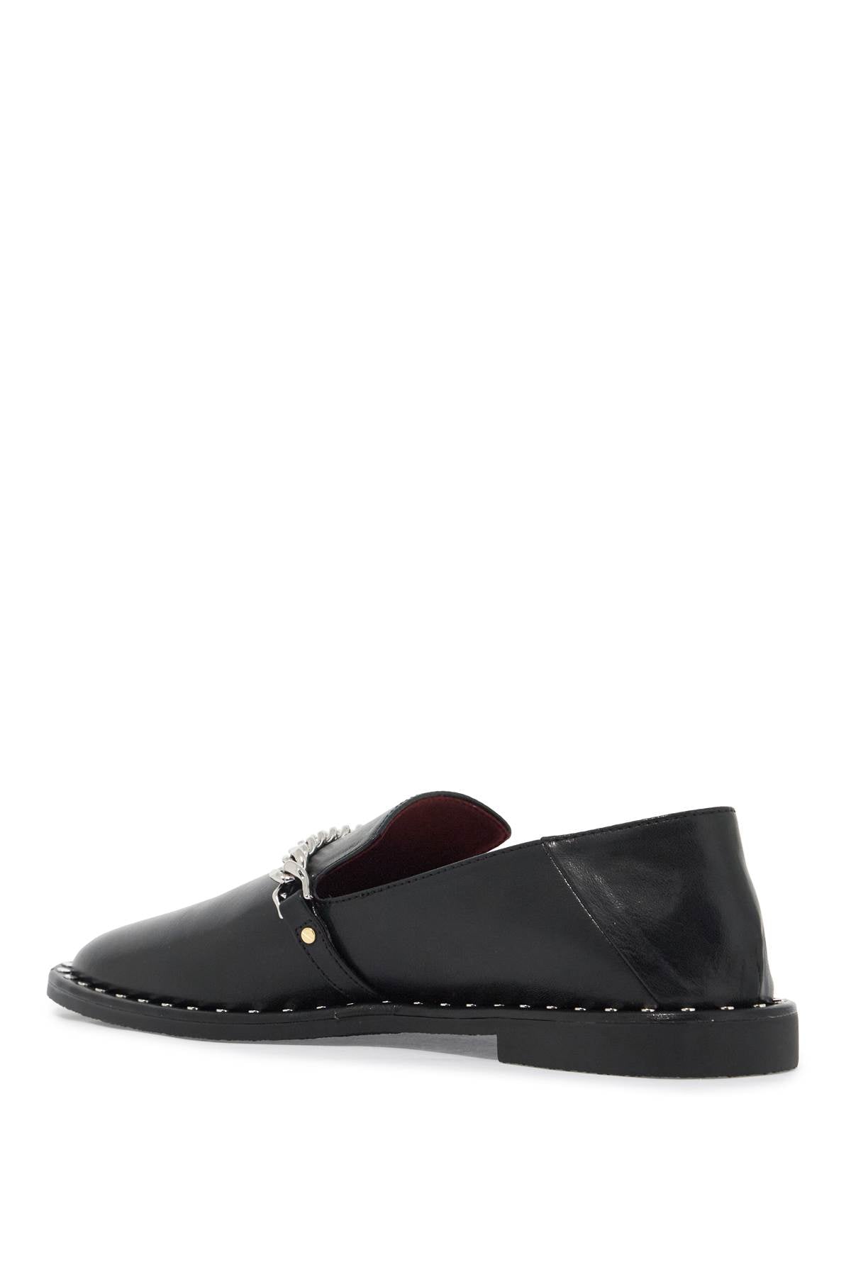 STELLA MCCARTNEY Chic Diamond Chain Loafers with Foldable Heel