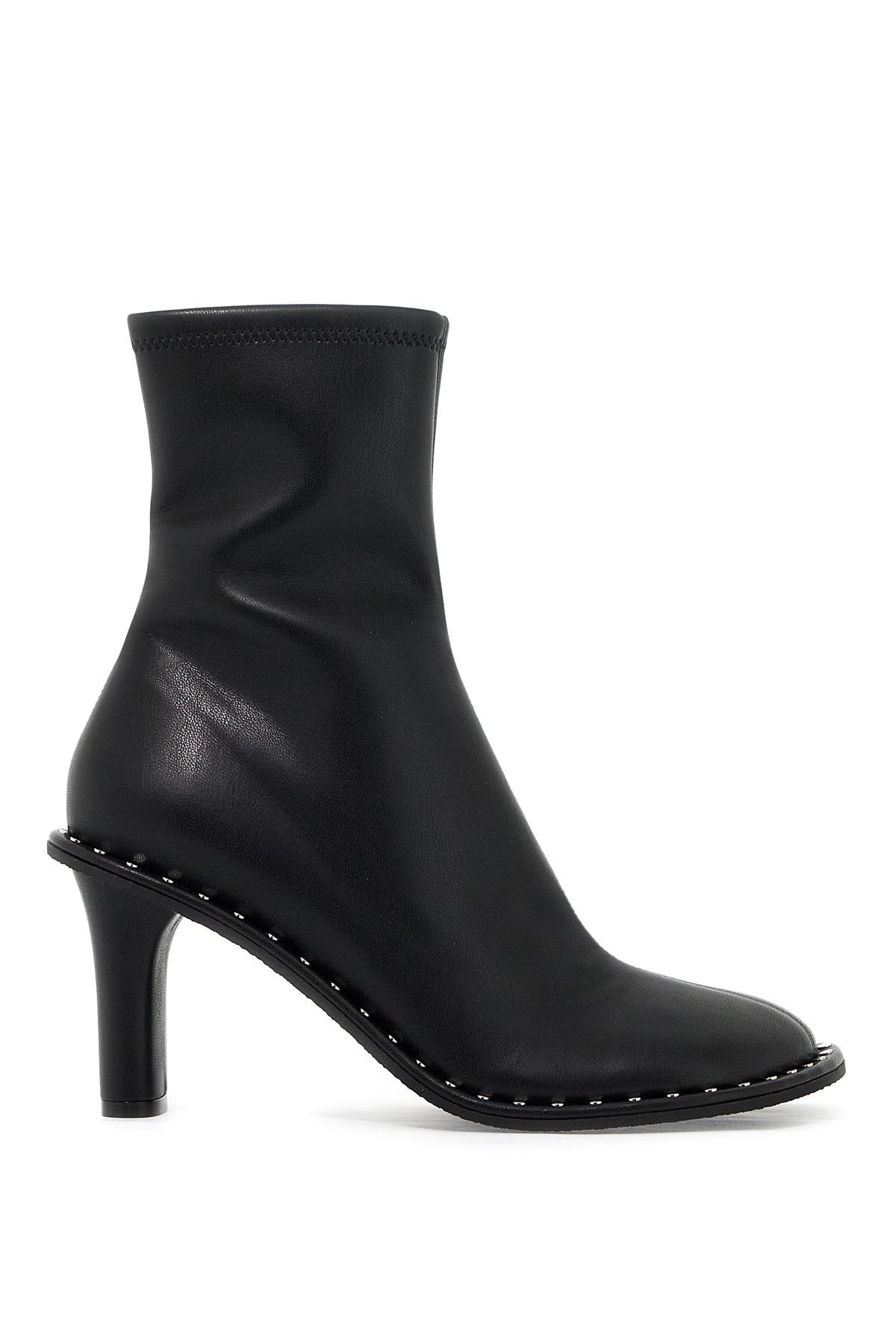 STELLA MCCARTNEY Chic Equestrian-Inspired Sock Ankle Boots with Ryder Heel