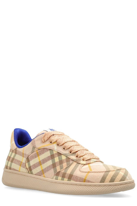 BURBERRY Checkered Design Lace Up Sneakers for Women