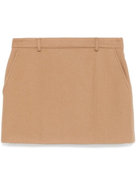 GUCCI WOOL AND CASHMERE MINI SKIRT