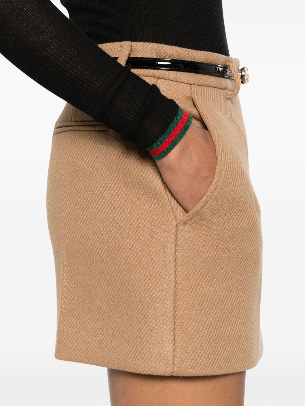 GUCCI WOOL AND CASHMERE MINI SKIRT