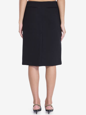 GUCCI Chic Wool Crepe Skirt with Back Slit Hem