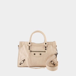 BALENCIAGA Chic Mini City Purse in Beige