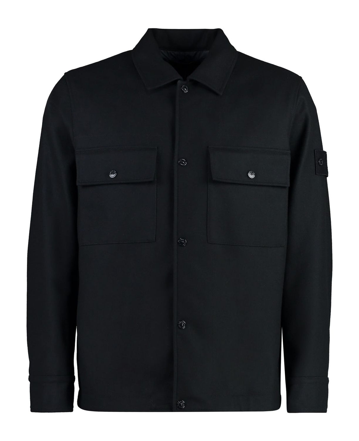 STONE ISLAND Navy Blue Overshirt for Men - FW24 Collection