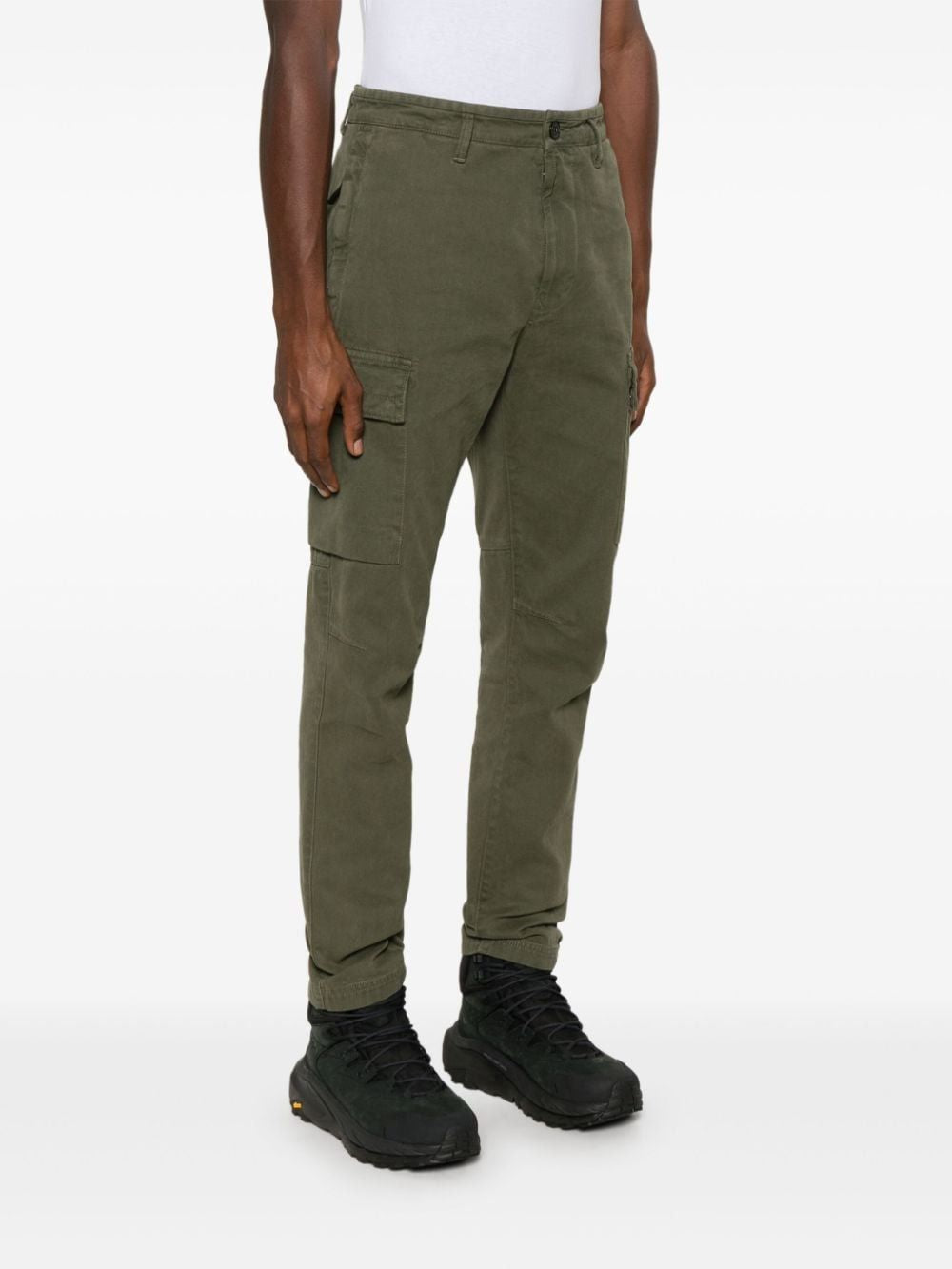 STONE ISLAND Regular Tapered Cotton Trousers