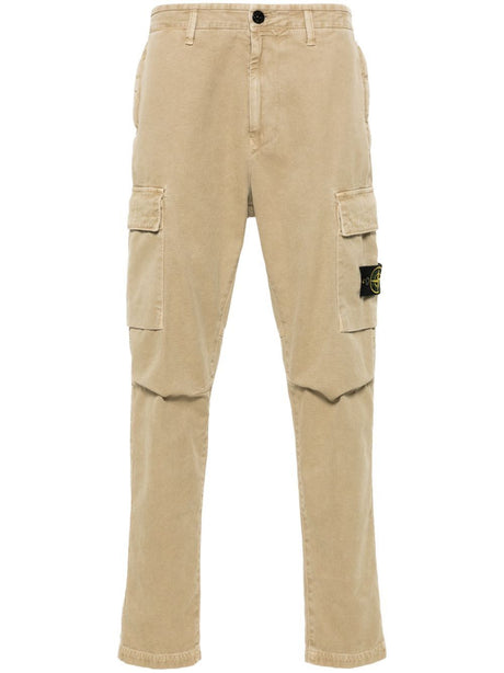 STONE ISLAND Regular Tapered Cotton Trousers