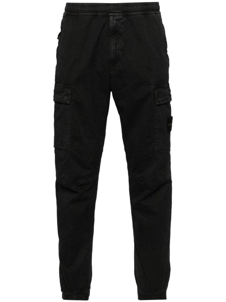 STONE ISLAND Vintage Effect Stretch Cotton Cargo Pants for Men