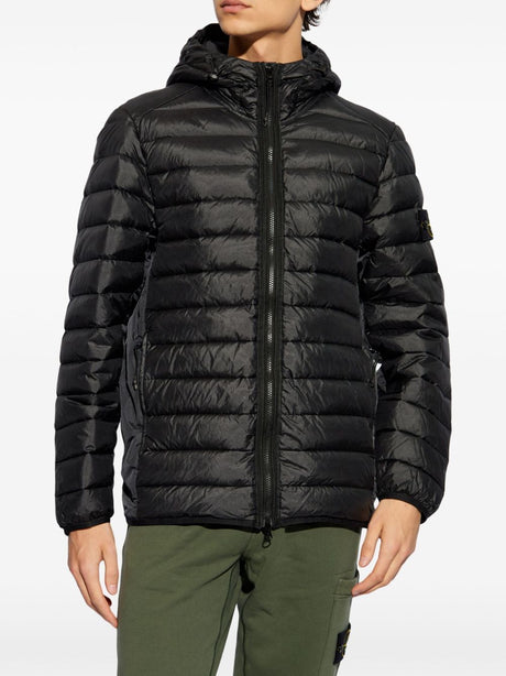 STONE ISLAND Compass Logo Hooded Down Jacket