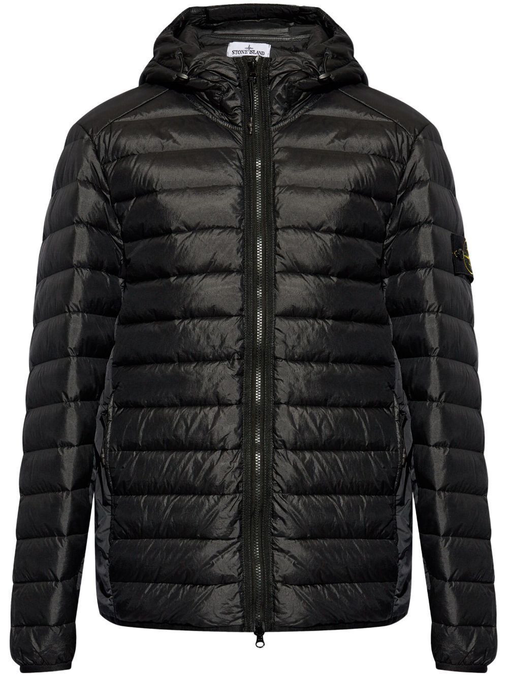 STONE ISLAND Compass Logo Hooded Down Jacket