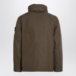 STONE ISLAND Men's Military Green Multi-Pocket Jacket with Hood