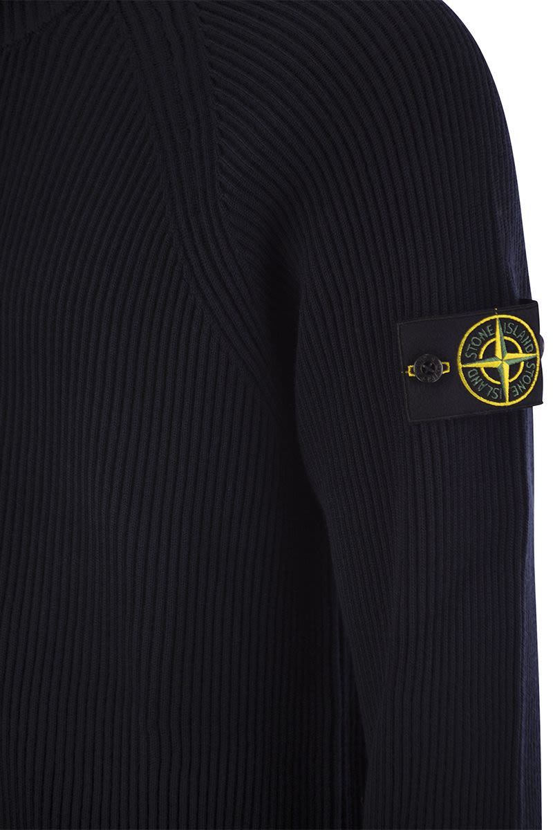 STONE ISLAND English Rib Cardigan - Regular Fit