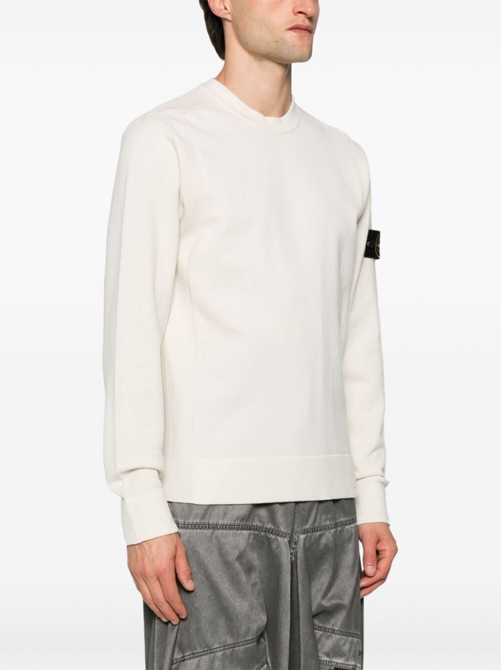 STONE ISLAND Wool Mix Crew Neck Sweater for Men - FW24 Collection