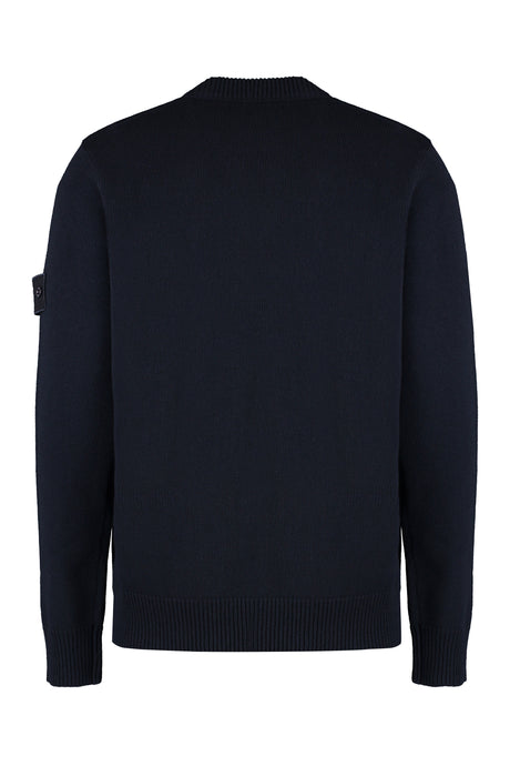 STONE ISLAND Luxury Virgin Wool Crew-Neck Sweater