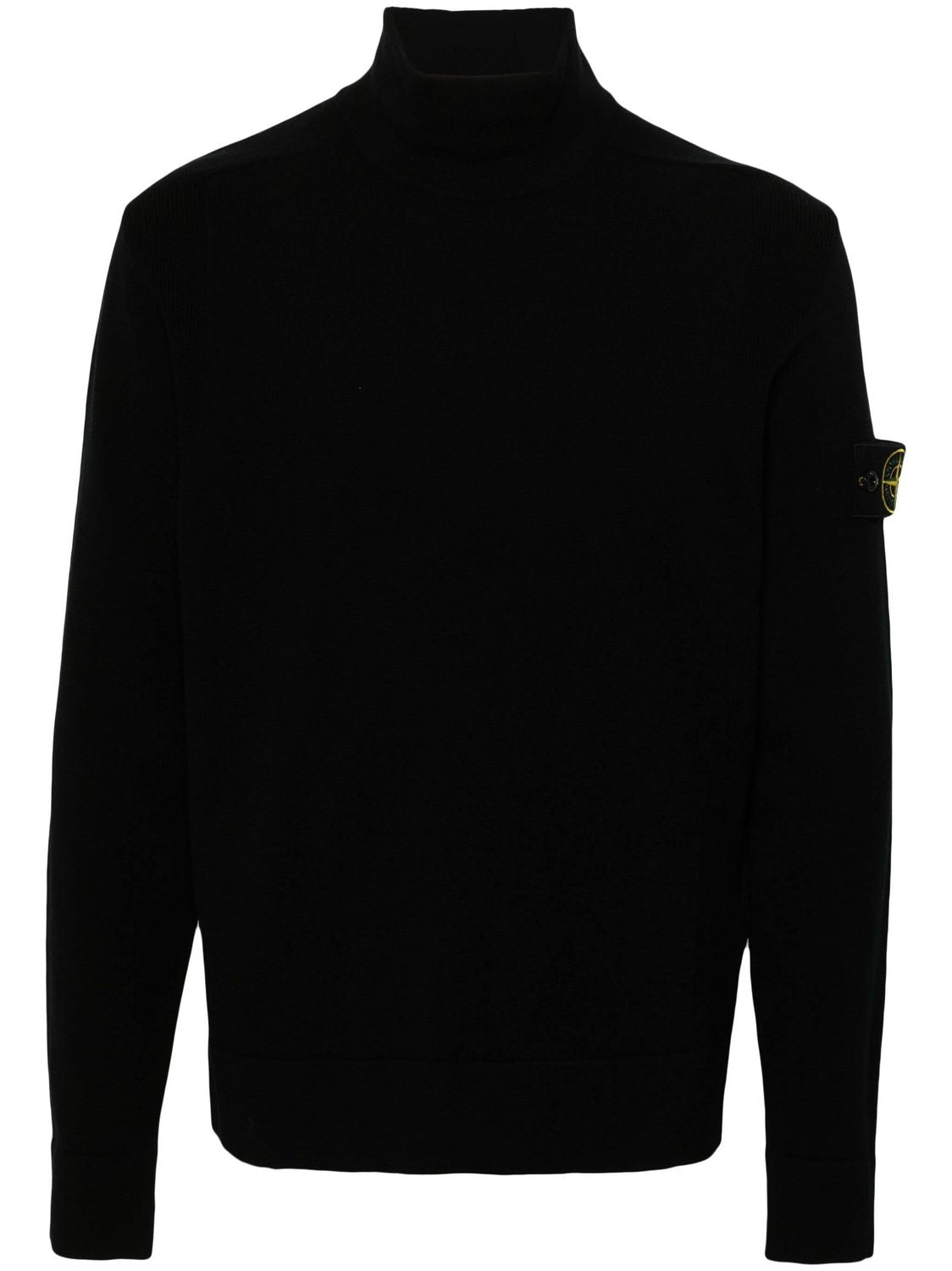 STONE ISLAND Compass Badge Mock Neck Sweater