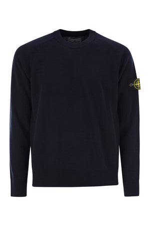 STONE ISLAND RWS-Certified Wool Crew-Neck Sweater for Men