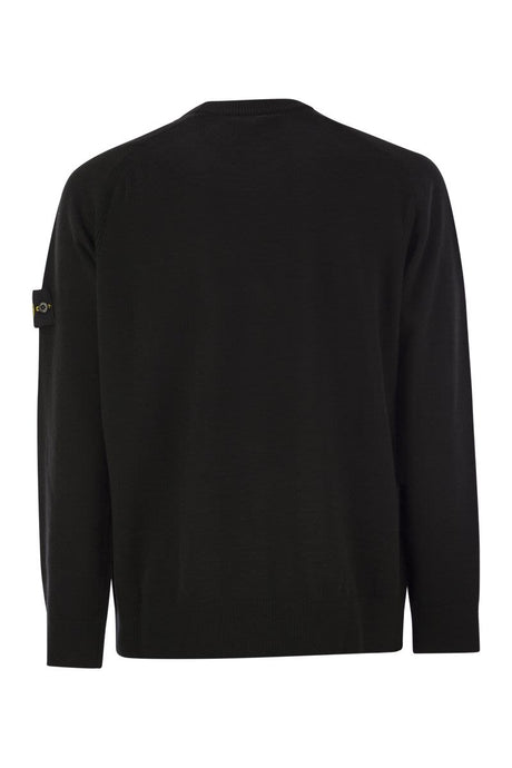 STONE ISLAND RWS-Certified Wool Crew-Neck Sweater for Men