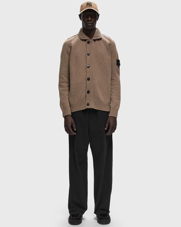 STONE ISLAND Luxurious Camel Wool Blend Cardigan