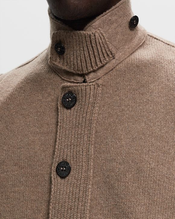 STONE ISLAND Luxurious Camel Wool Blend Cardigan