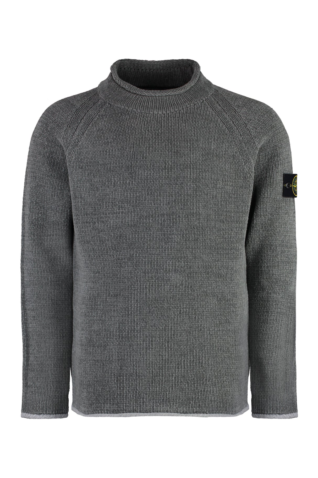 STONE ISLAND Essential Crew-Neck Sweater with Detachable Emblem