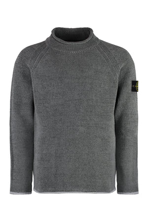 STONE ISLAND Essential Crew-Neck Sweater with Detachable Emblem