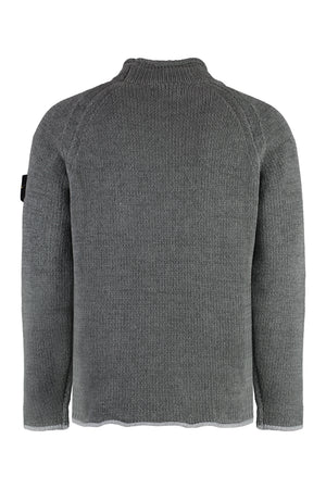 STONE ISLAND Essential Crew-Neck Sweater with Detachable Emblem