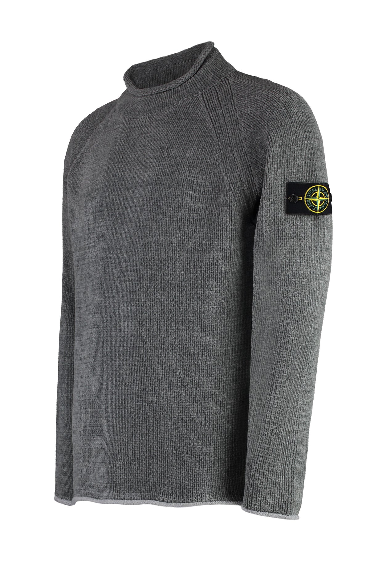 STONE ISLAND Essential Crew-Neck Sweater with Detachable Emblem