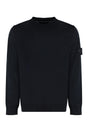 STONE ISLAND Men's Virgin Wool Crew-Neck Sweater with Removable Logo Patch