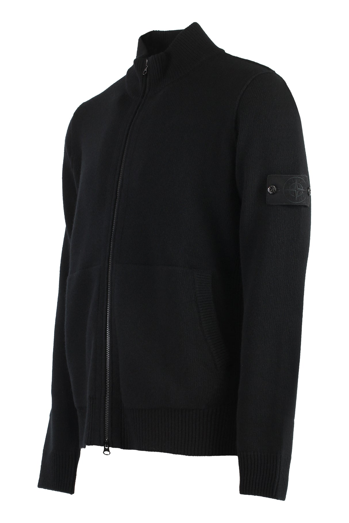 STONE ISLAND High Collar Zipped Cardigan