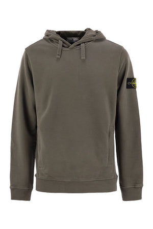 STONE ISLAND Urban Cotton Hoodie with Iconic Badge