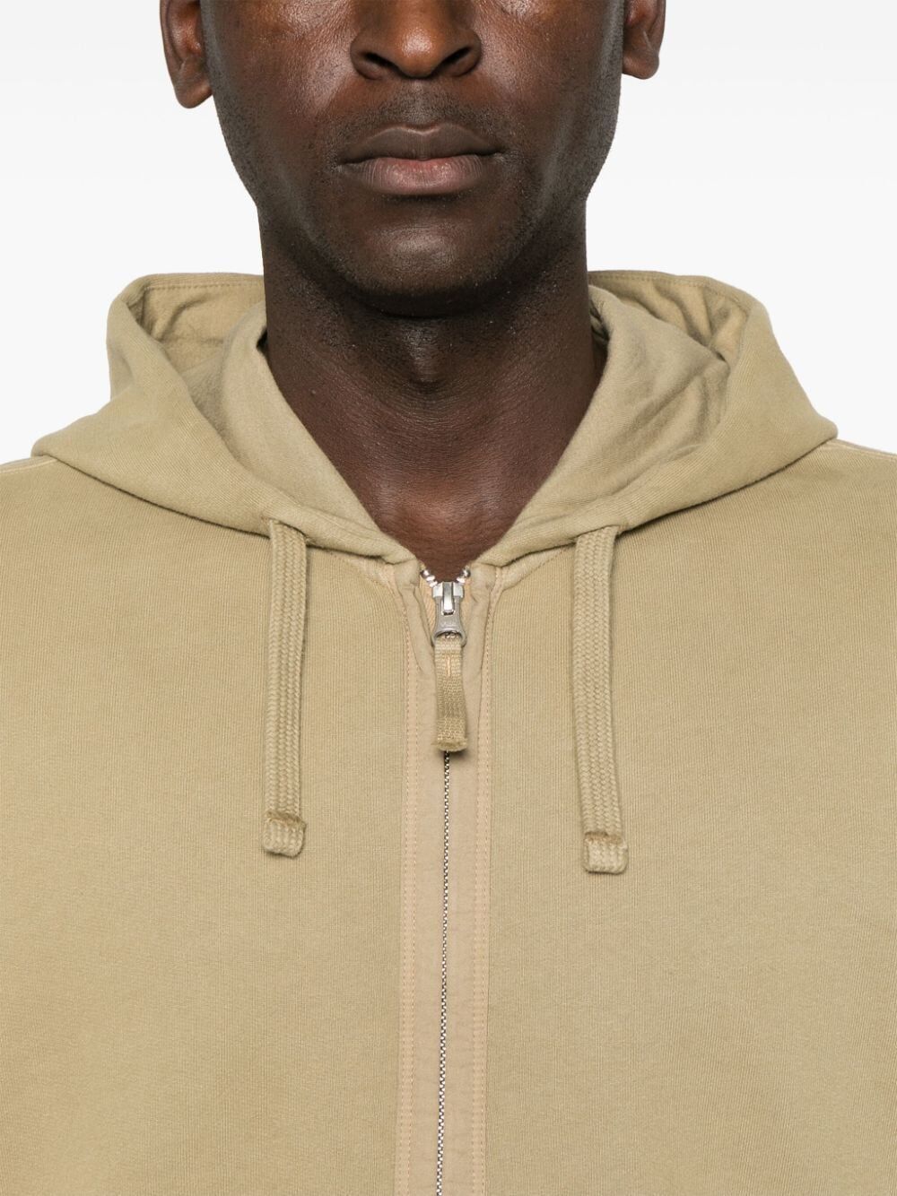 STONE ISLAND Men's Logo Cotton Hoodie - Cloud White