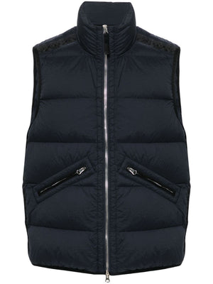 STONE ISLAND Men's Navy Blue Performance Vest for Fall/Winter 2024