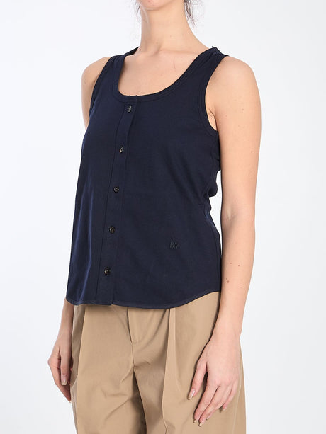 BOTTEGA VENETA Cotton Tank Top with Front Buttons - Size XS