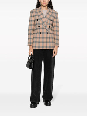 ZIMMERMANN Deconstructed Check Motif Wool-Blend Cavalry Jacket