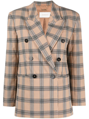 ZIMMERMANN Deconstructed Check Motif Wool-Blend Cavalry Jacket