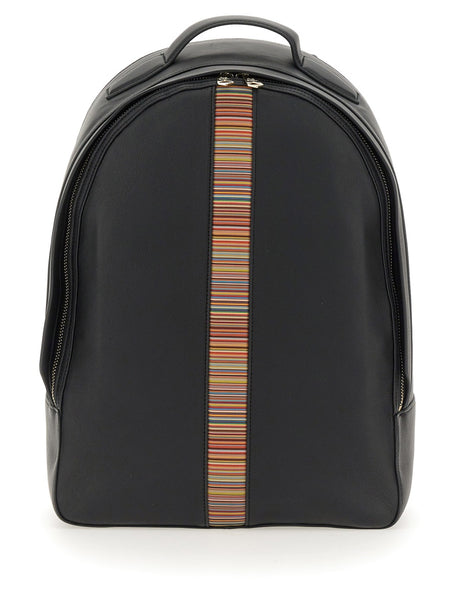 PAUL SMITH Signature Stripe Leather Backpack