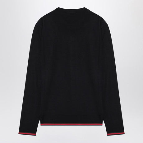 GUCCI Classic Crewneck Wool Jumper with Web Detail