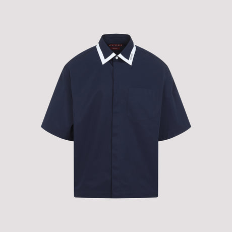 GUCCI Stylish Bowling Shirt with Contrast Piping for Men