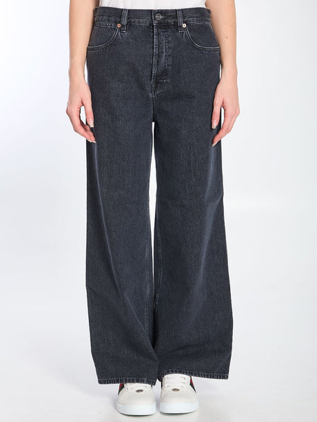 GUCCI Wide Leg Denim Trousers - US 26