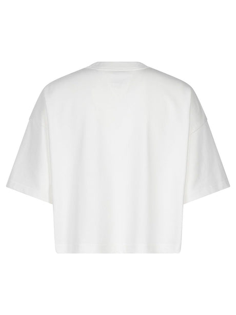 BOTTEGA VENETA Cropped Chest Pocket Cotton T-Shirt with Removable Leather Detail