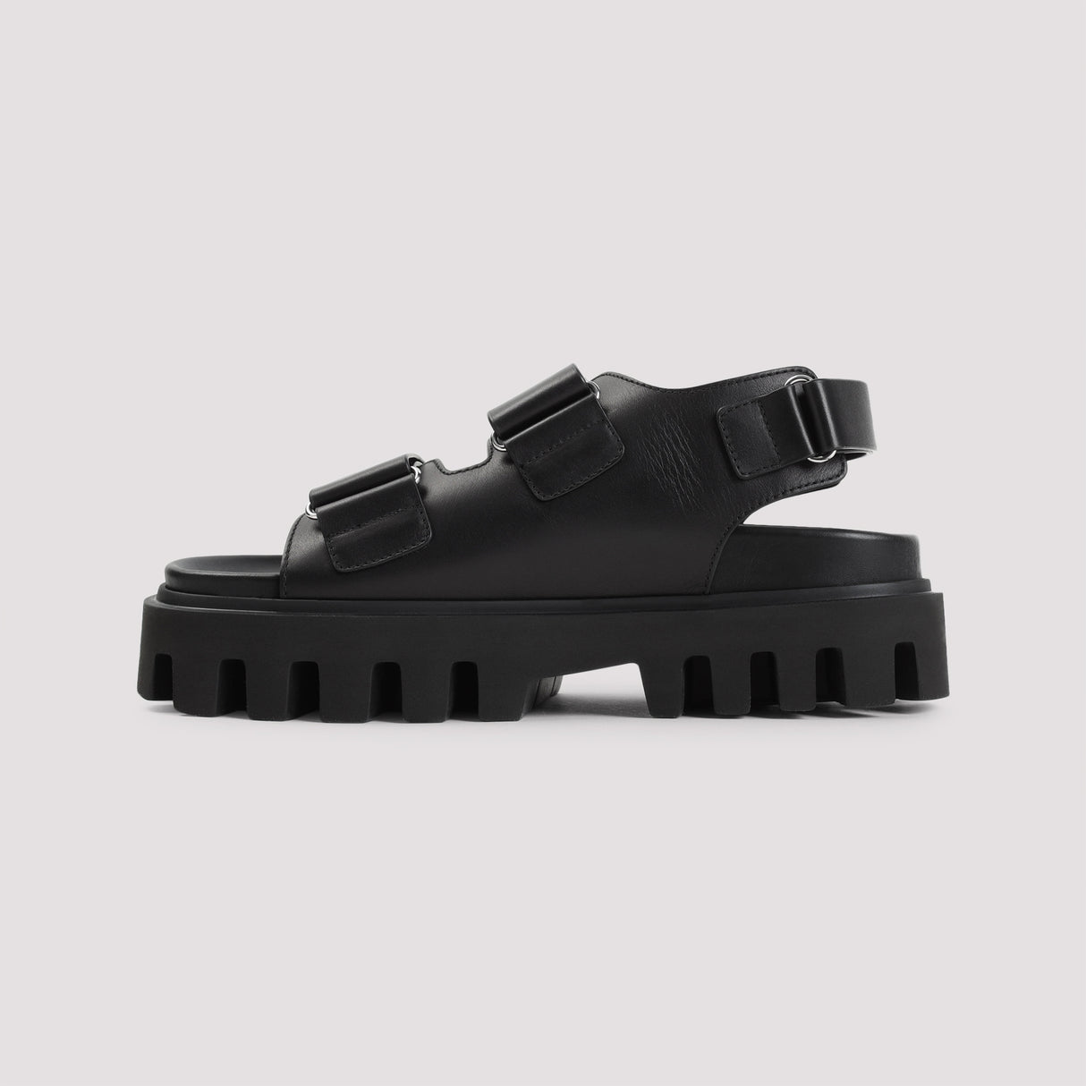 ALEXANDER MCQUEEN Leather and Rubber Sandals for Women