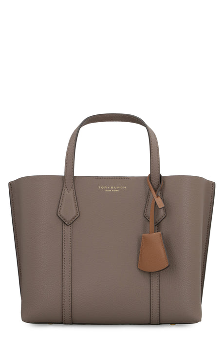 TORY BURCH Perry Small Leather Tote in Elegant Brown