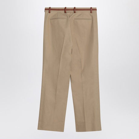 GUCCI Drill Cotton Pants with Bit Detail