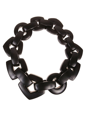 Women's Chic Black Wooden Necklace - FW23 Collection
