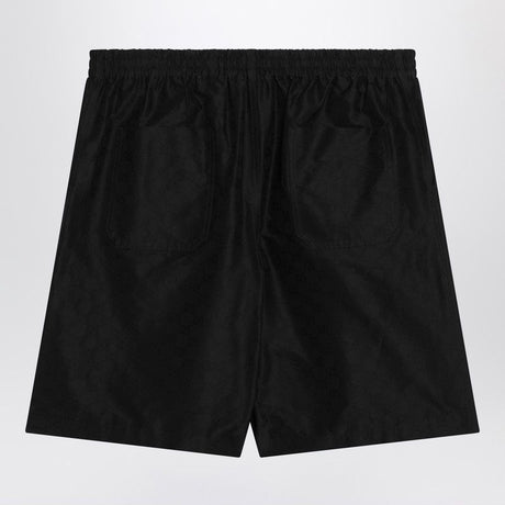 GUCCI Luxurious Silk Blend Mini Shorts with GG Pattern